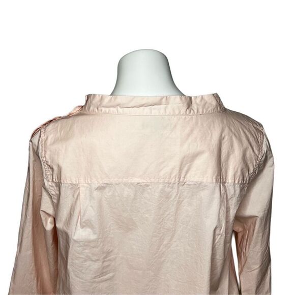 J. Crew NWOT pink long sleeve funnel neck cotton blouse size 12T - Picture 8 of 13